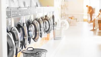 Desinfecção em lavandarias self-service