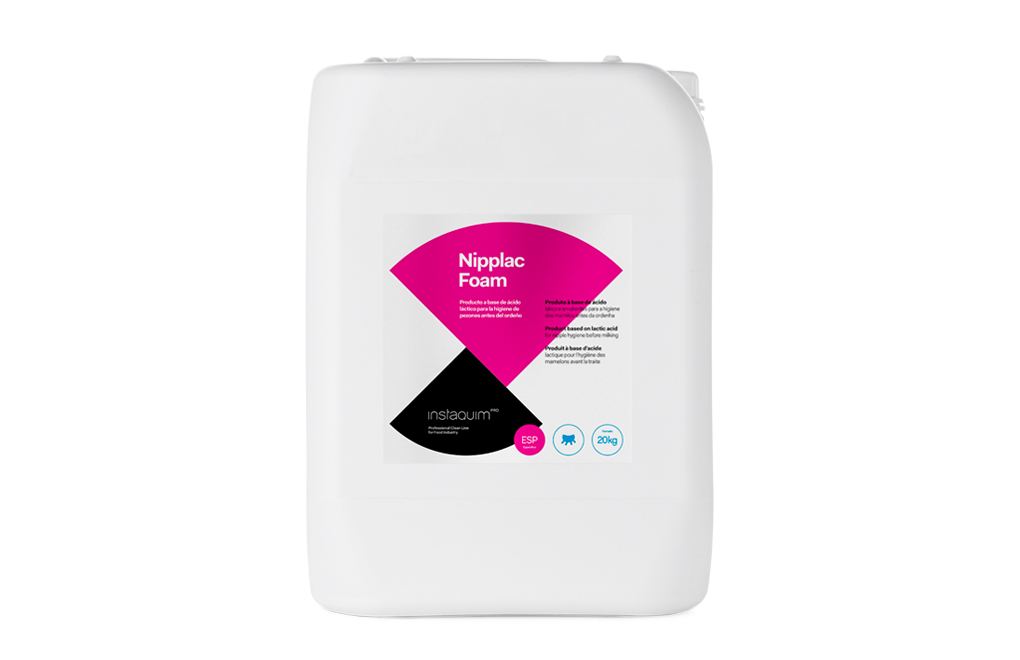 Nipplac Foam, Desinfectante para as tetinas antes da ordenha.