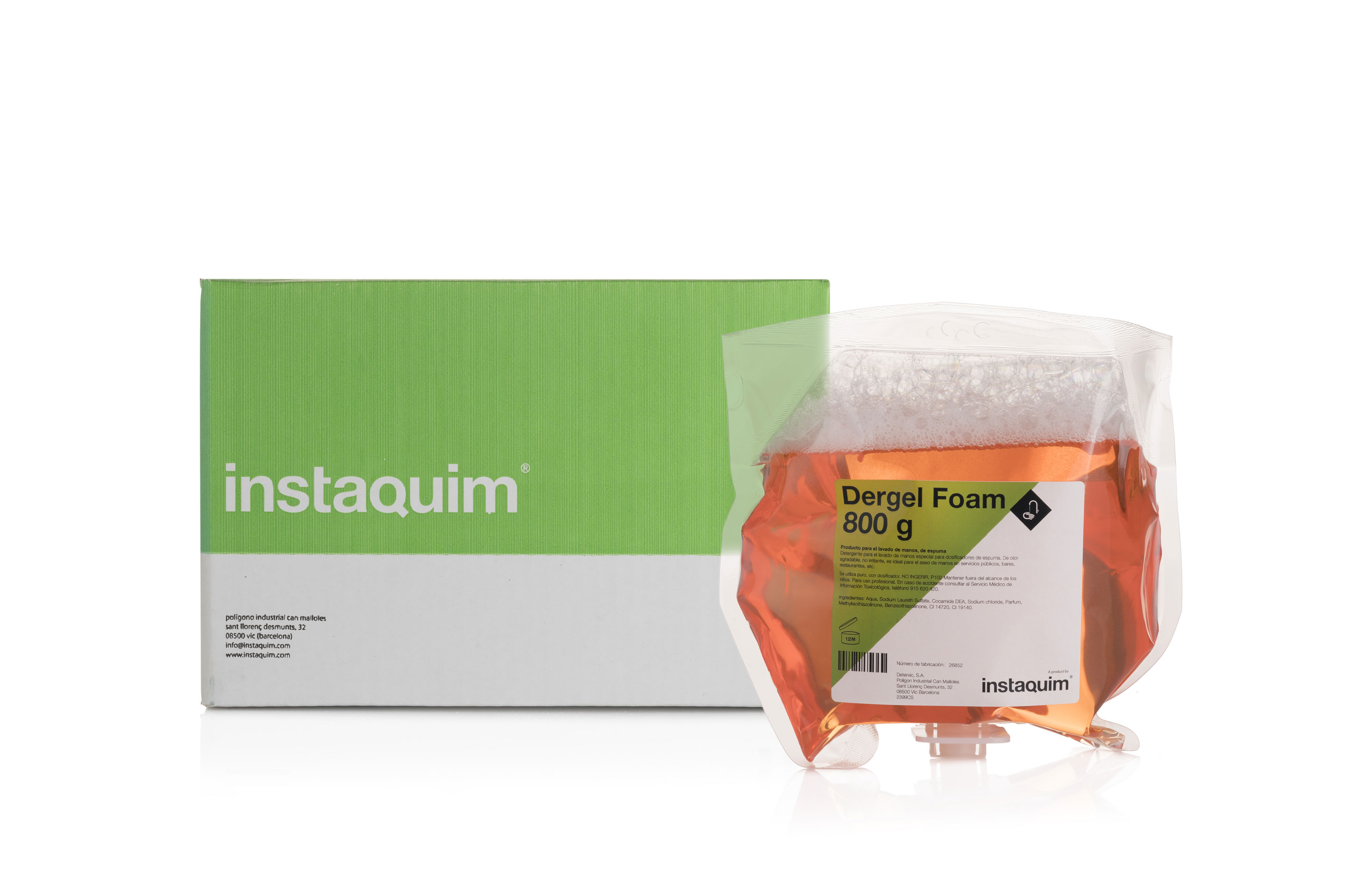 Dergel Foam, Sab&oacute; per a mans, d'escuma